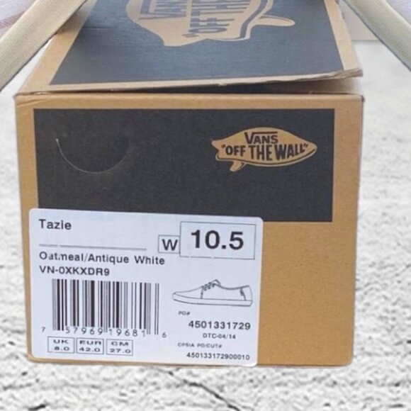 Vans Women's Tazie Oatmeal/Antique White Surf Sliders Size 10.5 - Picture 15 of 15